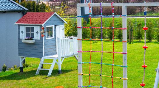 wood wind spinner in children playground