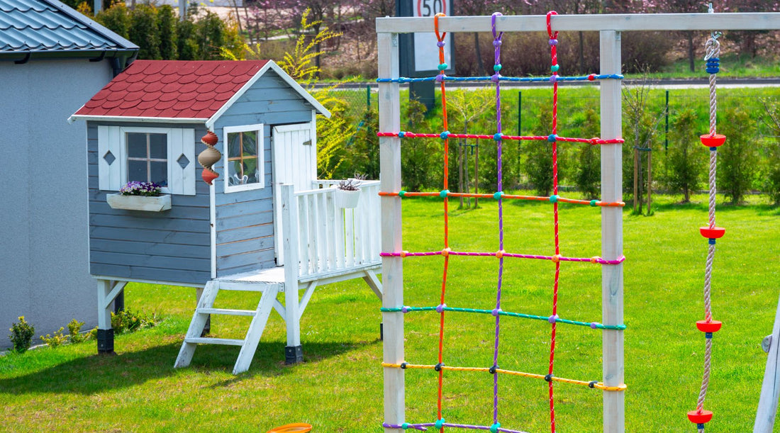 wood wind spinner in children playground