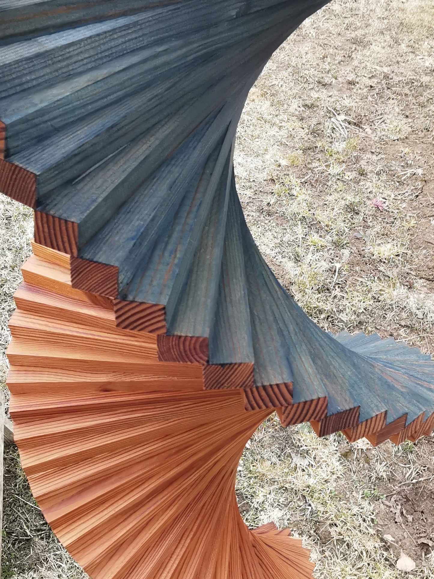 Wind spinner, Hanging Wood decor for Outdoors, Highlight House and Garden, Two Outstanding colors, 3 sizes, Patio decoration