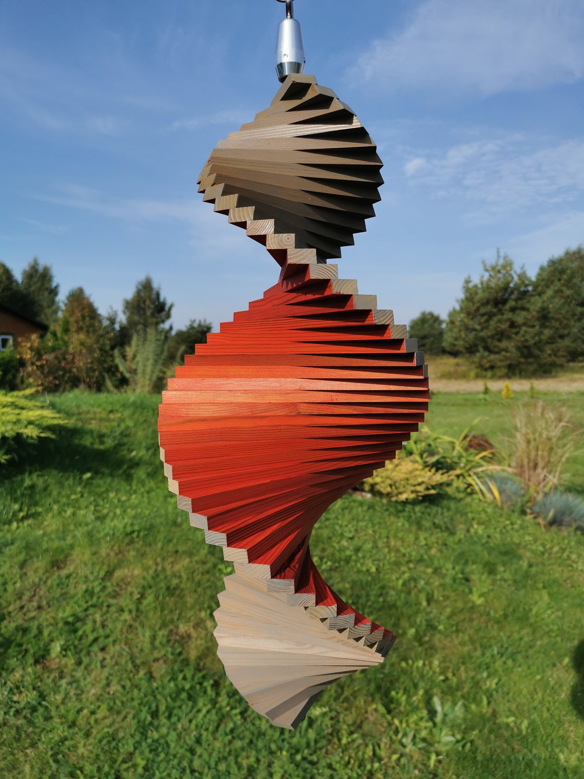 Wind spinner, High quality Wood WindSpinner, Decor for Garden, Deck decoration or Hanging decor for Balcony, Outdoor decor, Windchimes art