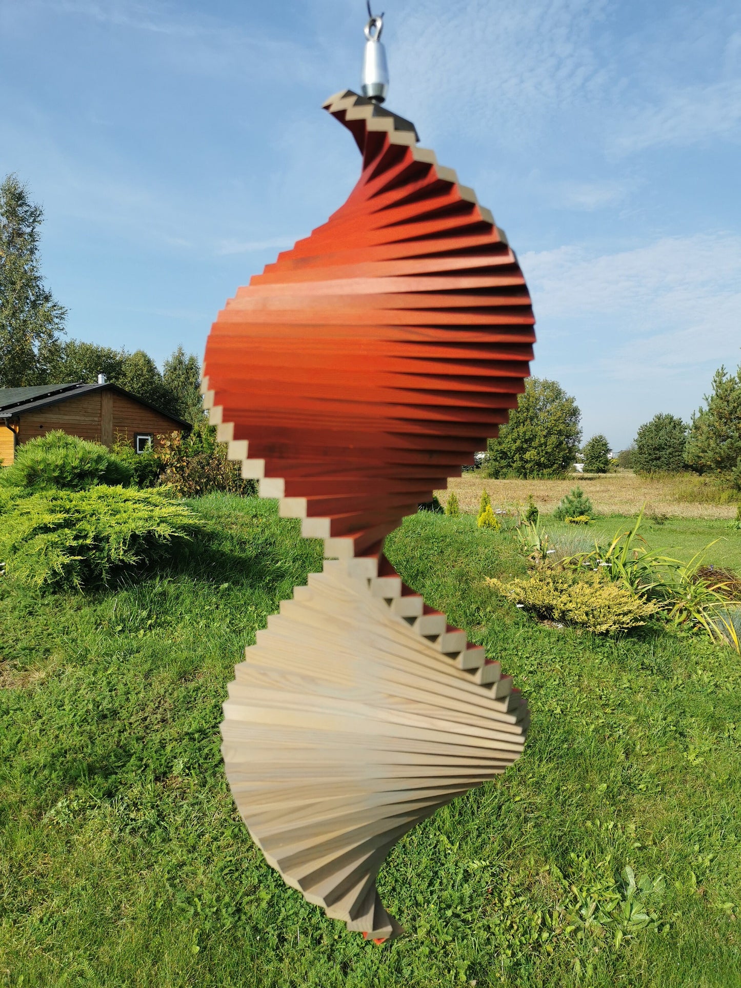 Wind spinner, High quality Wood WindSpinner, Decor for Garden, Deck decoration or Hanging decor for Balcony, Outdoor decor, Windchimes art