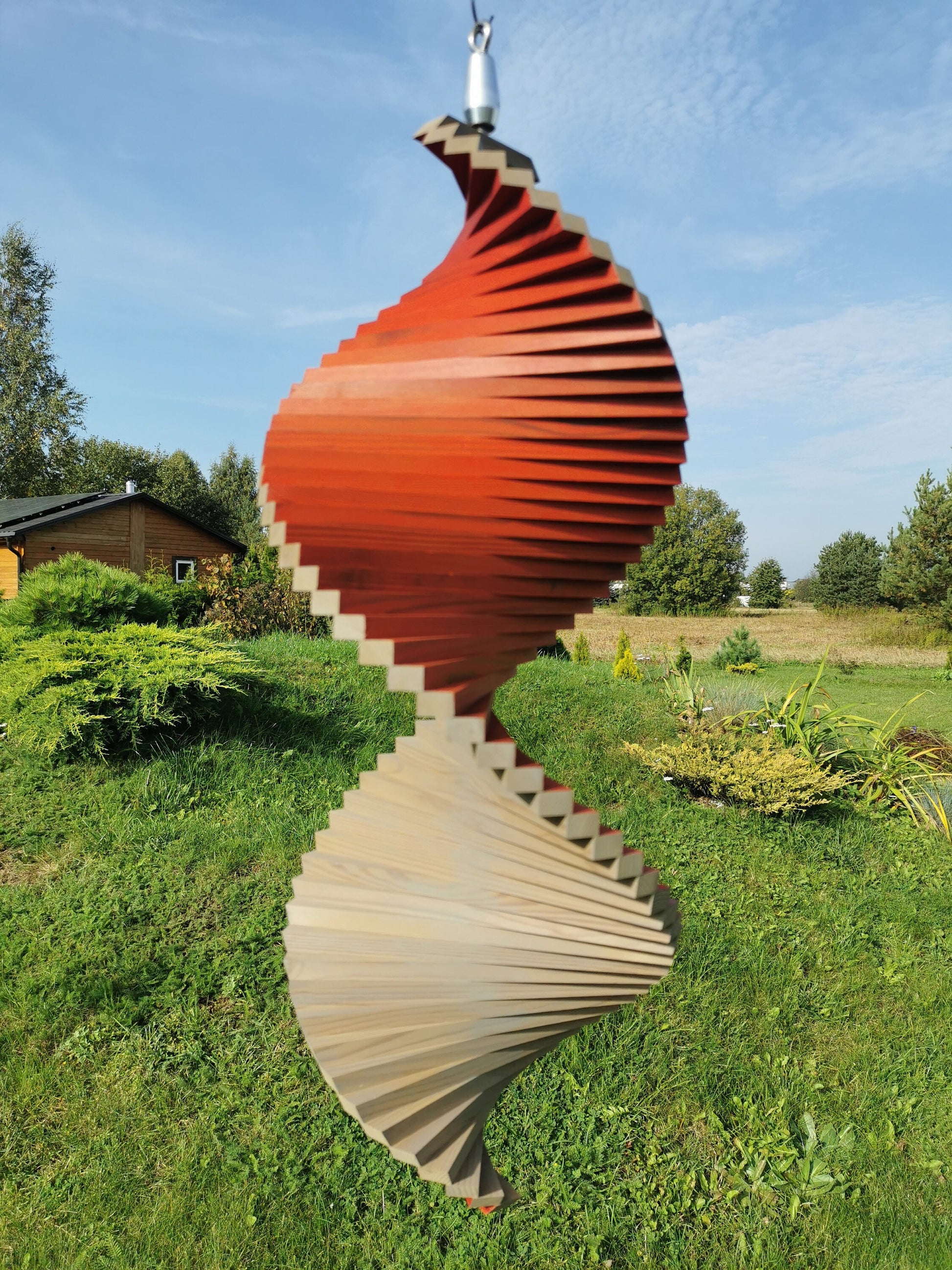 Wind spinner, High quality Wood WindSpinner, Decor for Garden, Deck decoration or Hanging decor for Balcony, Outdoor decor, Windchimes art