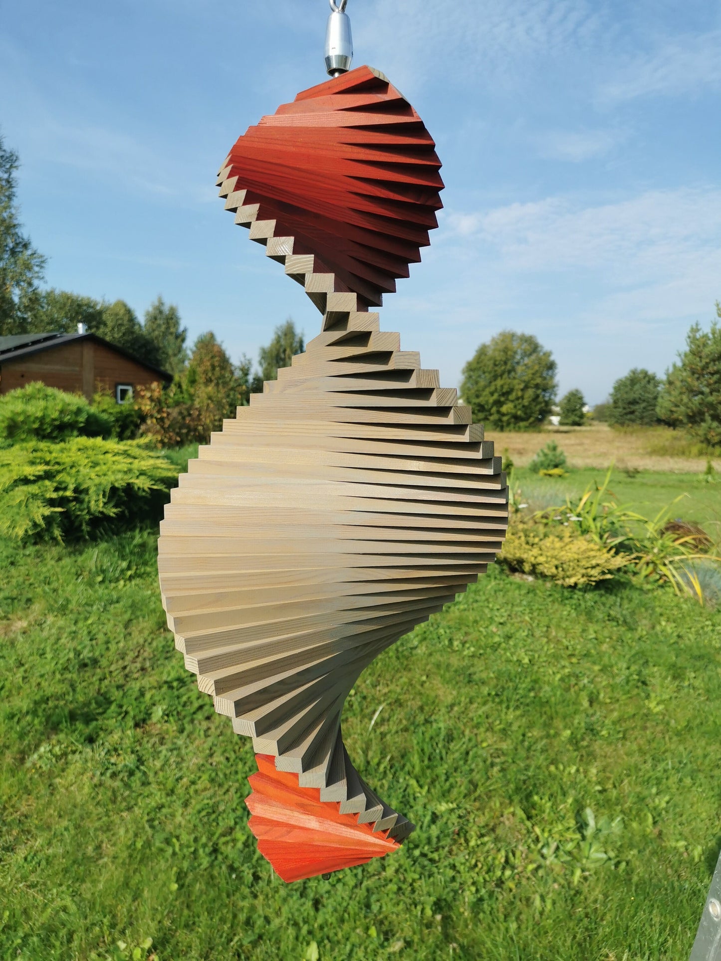 Wind spinner, High quality Wood WindSpinner, Decor for Garden, Deck decoration or Hanging decor for Balcony, Outdoor decor, Windchimes art