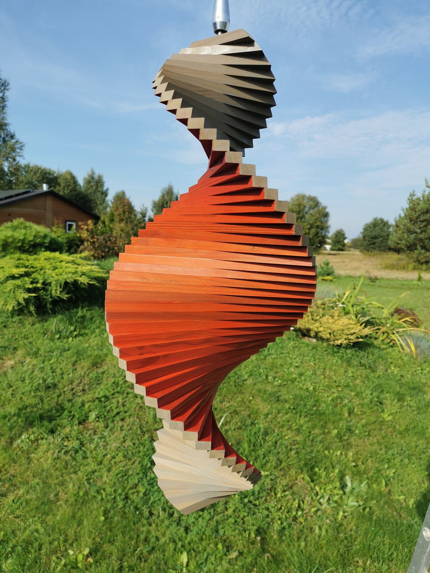 Wind spinner, High quality Wood WindSpinner, Decor for Garden, Deck decoration or Hanging decor for Balcony, Outdoor decor, Windchimes art