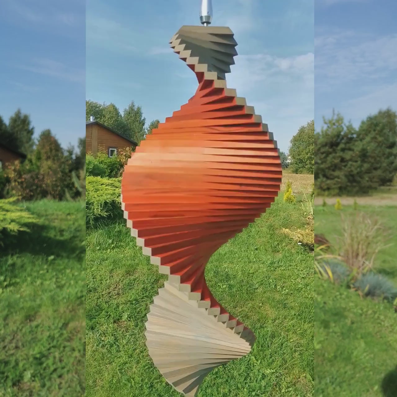 Wind spinner, High quality Wood WindSpinner, Decor for Garden, Deck decoration or Hanging decor for Balcony, Outdoor decor, Windchimes art